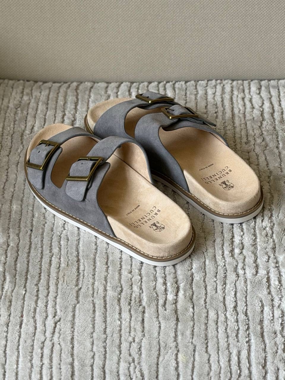 Brunello Cucinelli Suede slides - Image 4