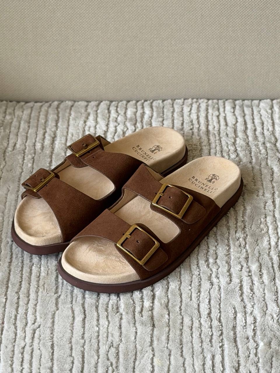 Brunello Cucinelli Suede slides - Image 5