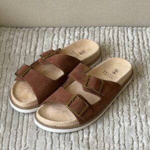 Brunello Cucinelli Suede slides