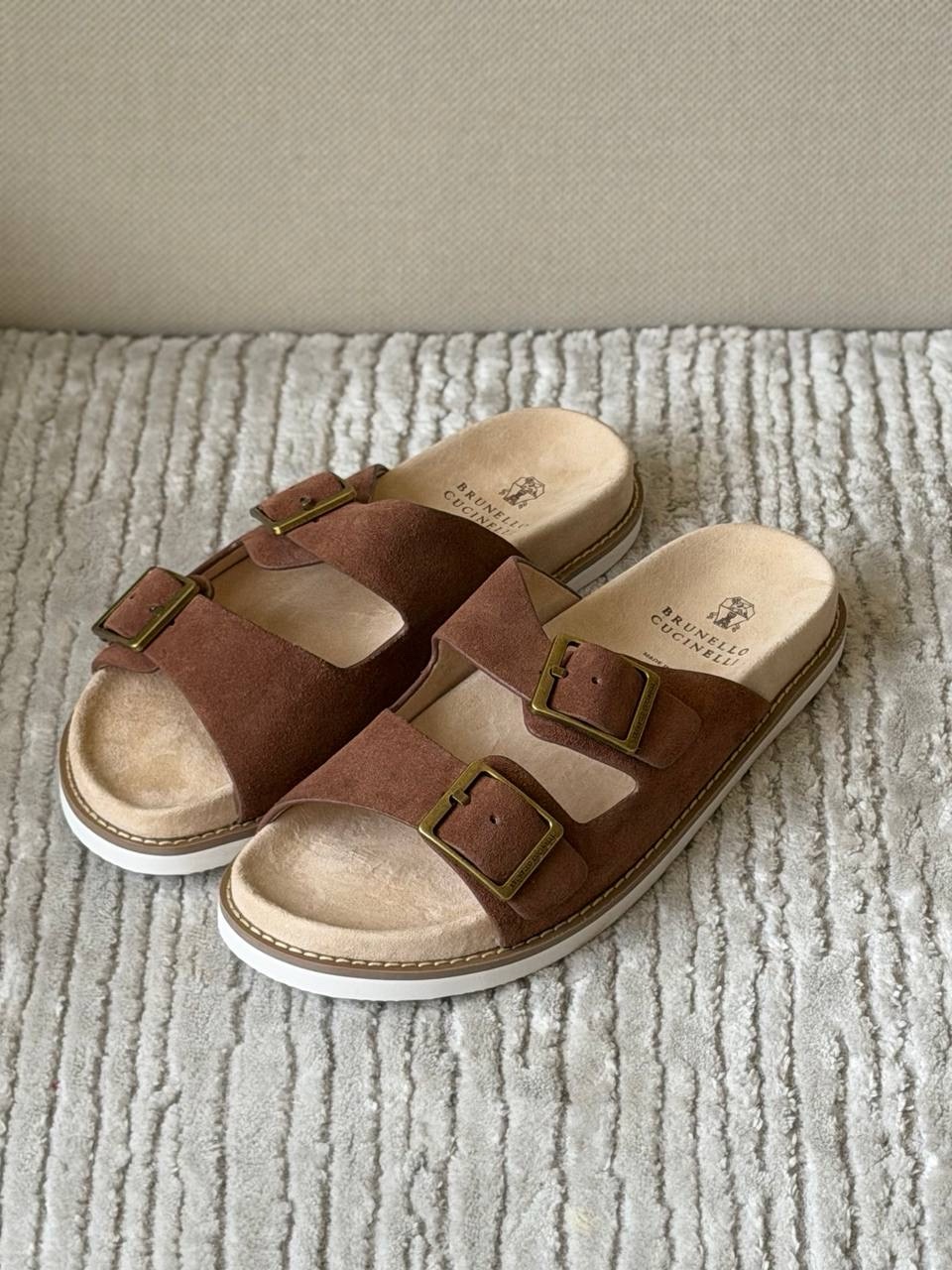 Brunello Cucinelli Suede slides