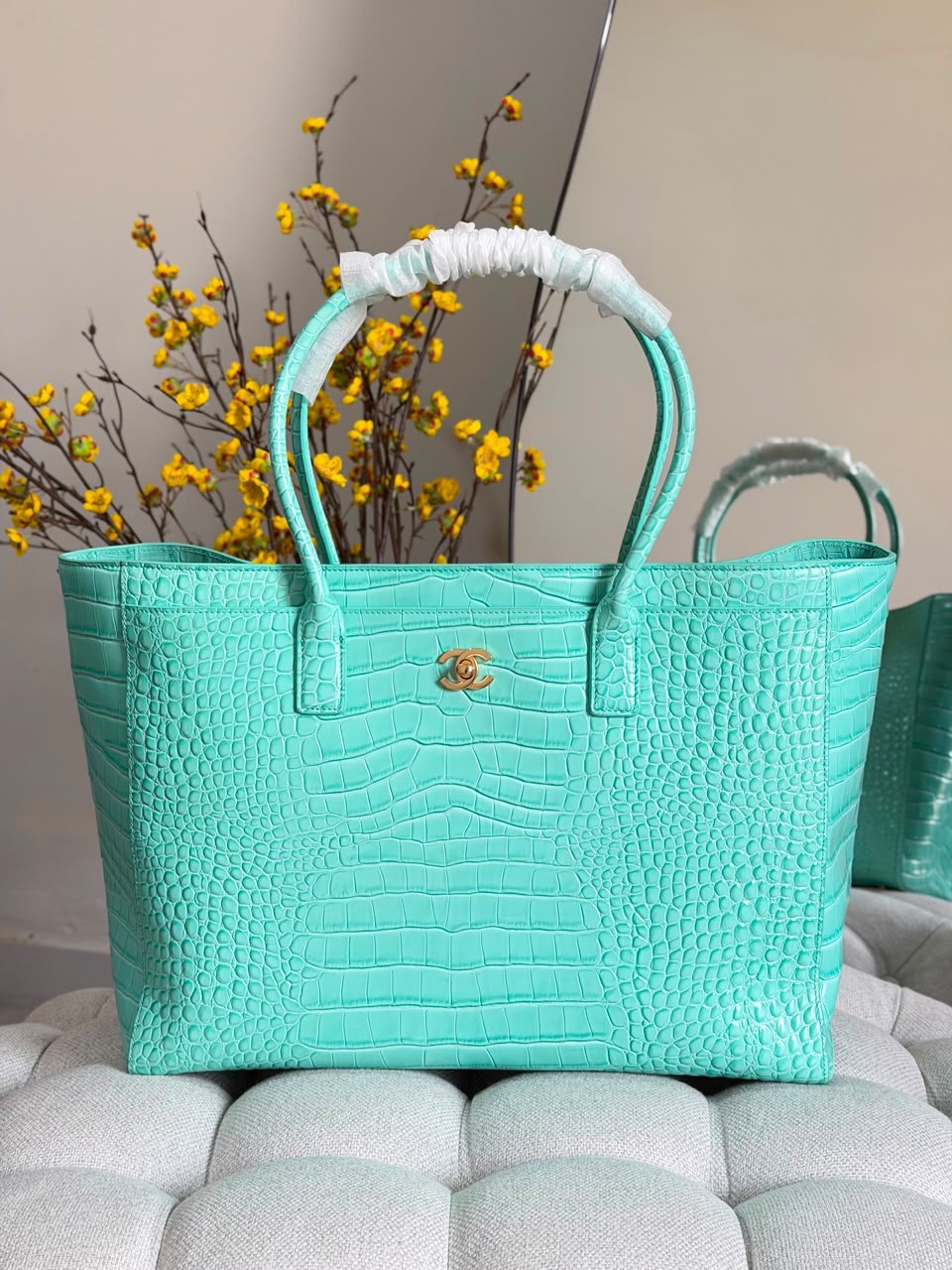 Chanel 26S Crocodile Embossed Calfskin Tote Bags - Image 2