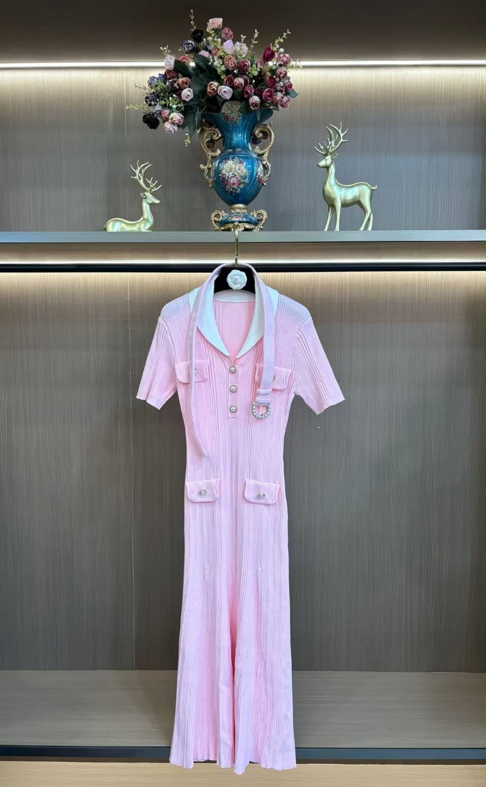 Blue Zone Planet Ladies Short Sleeve v-Neck Dress - Image 2