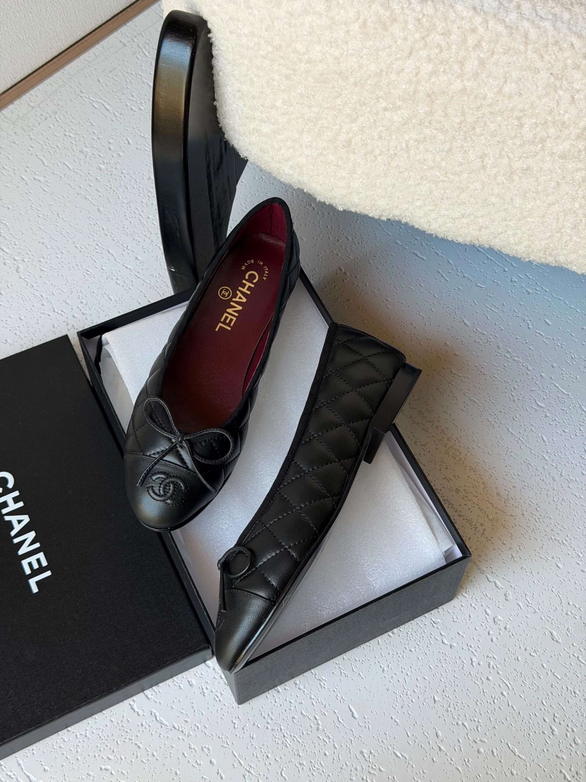 Chanel Quilted Leather Ballet Flats - Image 4