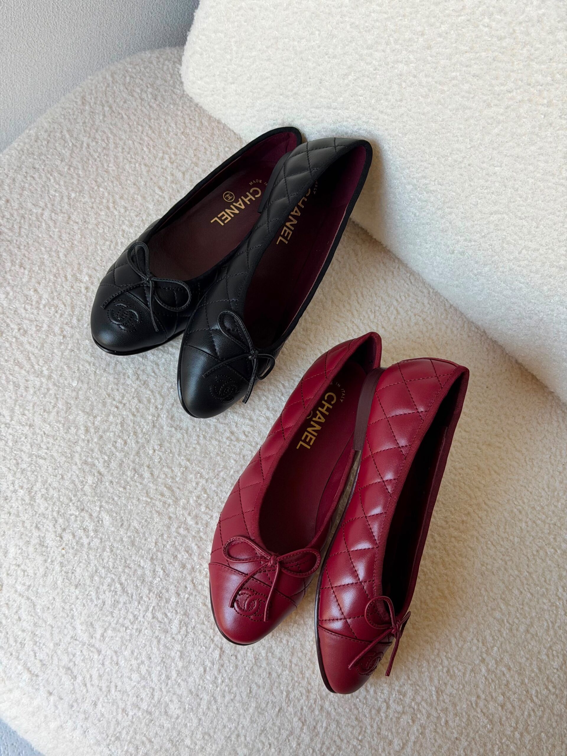 Chanel Quilted Leather Ballet Flats - Image 5
