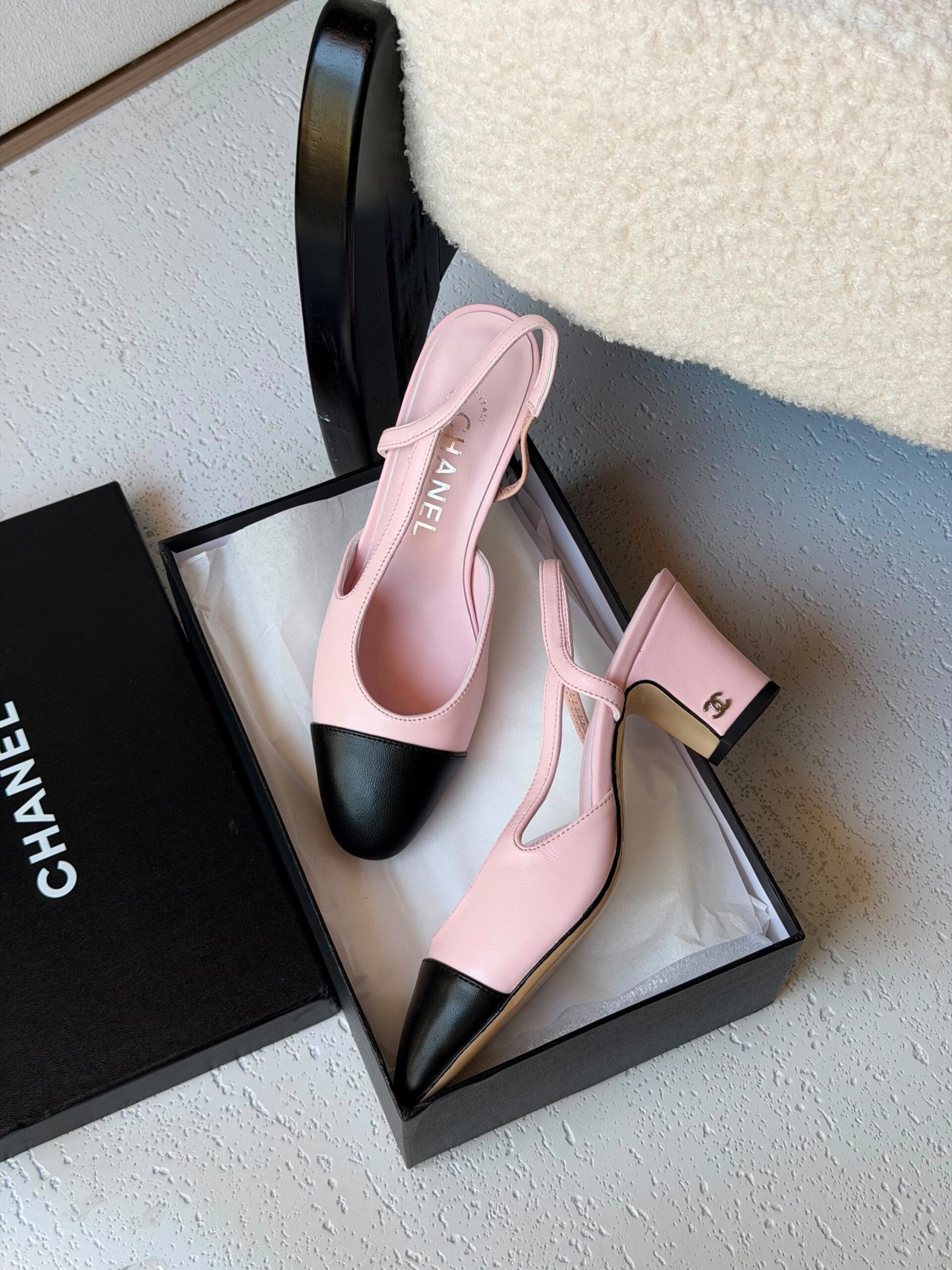Chanel Lambskin Slingbacks - Image 8