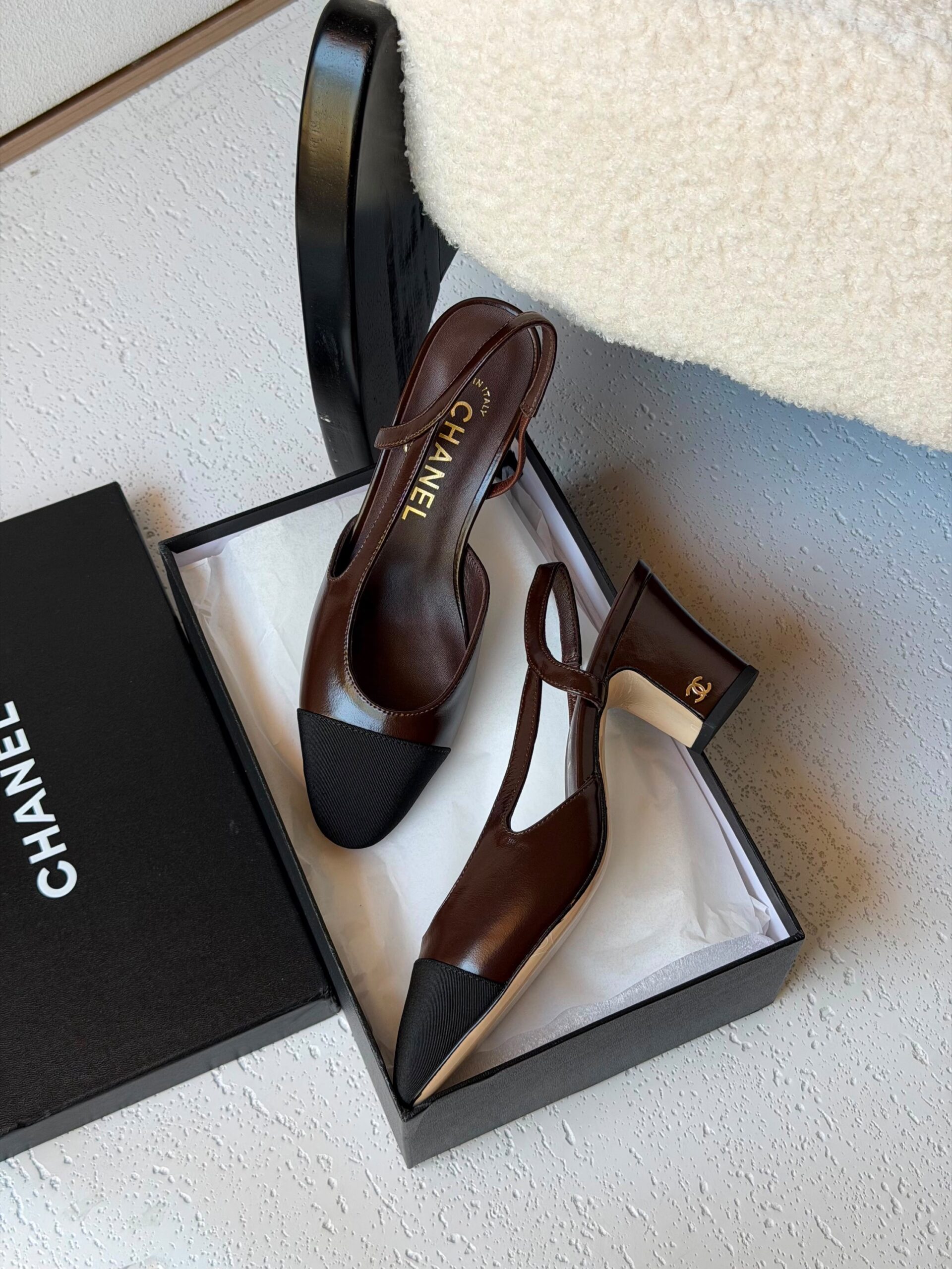 Chanel Lambskin Slingbacks - Image 6