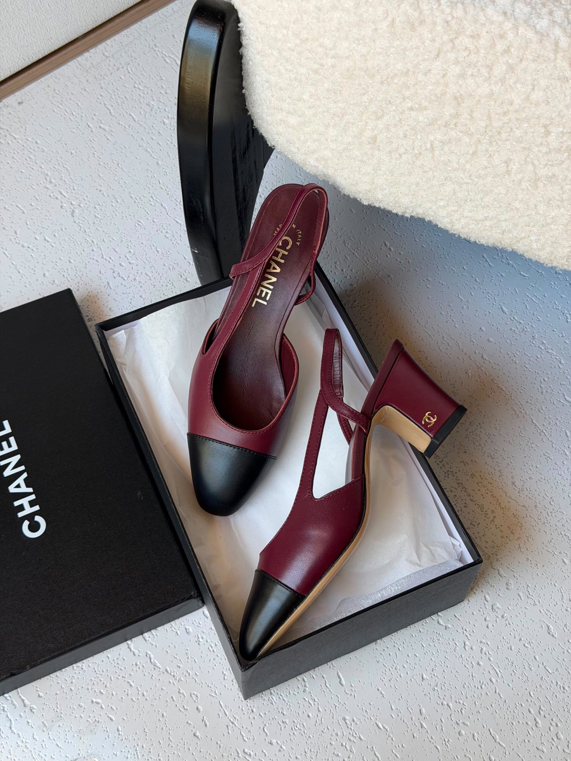 Chanel Lambskin Slingbacks - Image 4