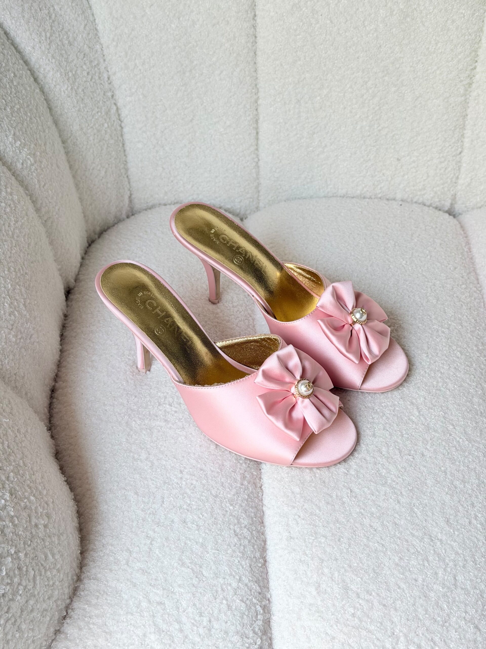 Chanel Satin High Heel Sandals