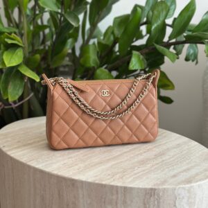 Chanel Quilted Caviar Clutch