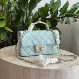 Chanel Caviar Quilted Mini Top Handle Flap Bag