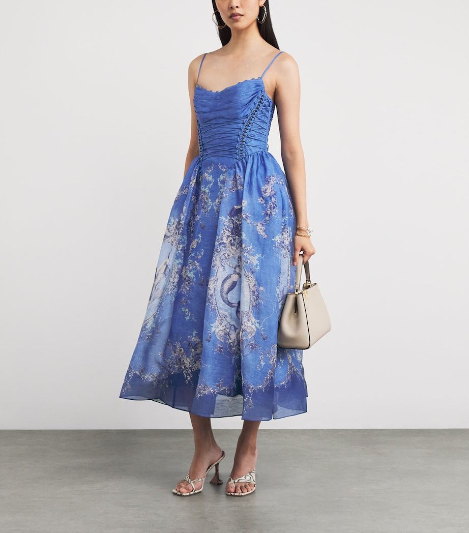 Zimmermann Rebellion Mermaid Print Midi Dress - Image 2
