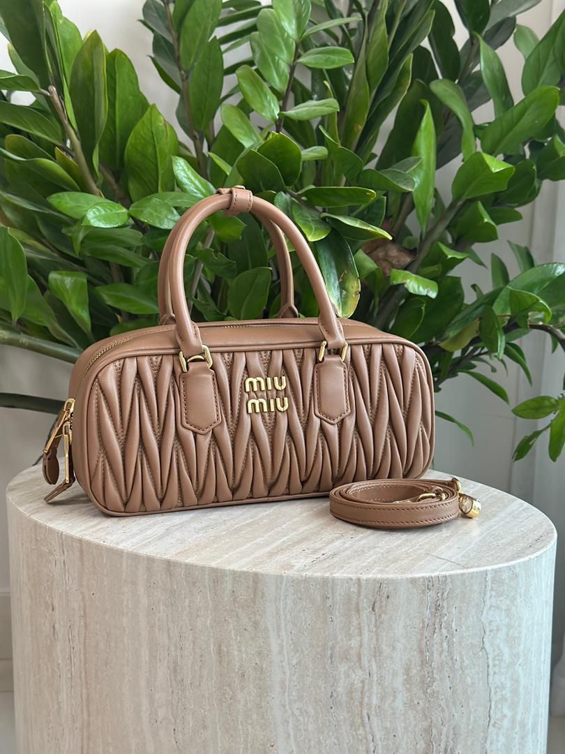 Miu Miu Arcadie Matelassé Nappa Leather Bag