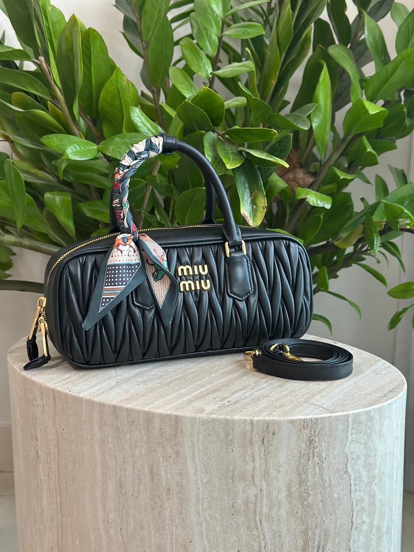 Miu Miu Arcadie Matelassé Nappa Leather Bag