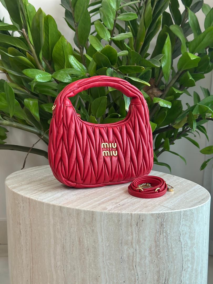 Miu Miu Wander Matelassé Nappa Leather Hobo Bag - Image 2