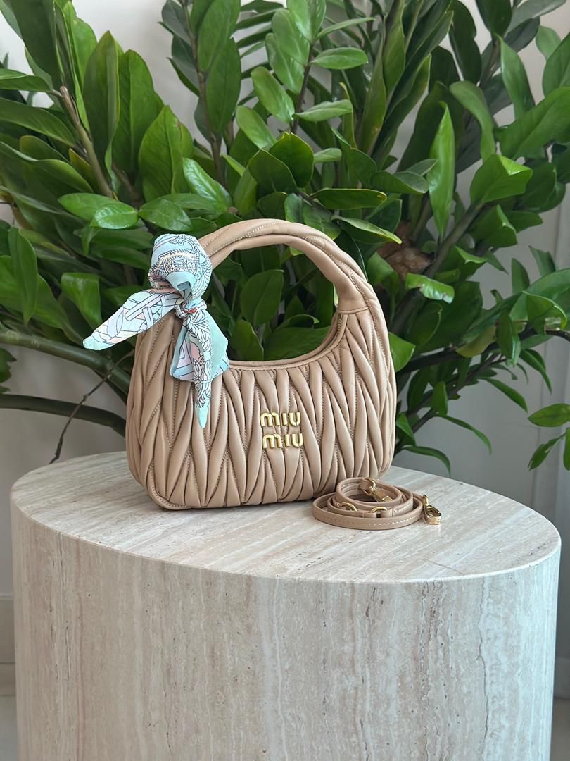 Miu Miu Wander Matelassé Nappa Leather Hobo Bag - Image 5