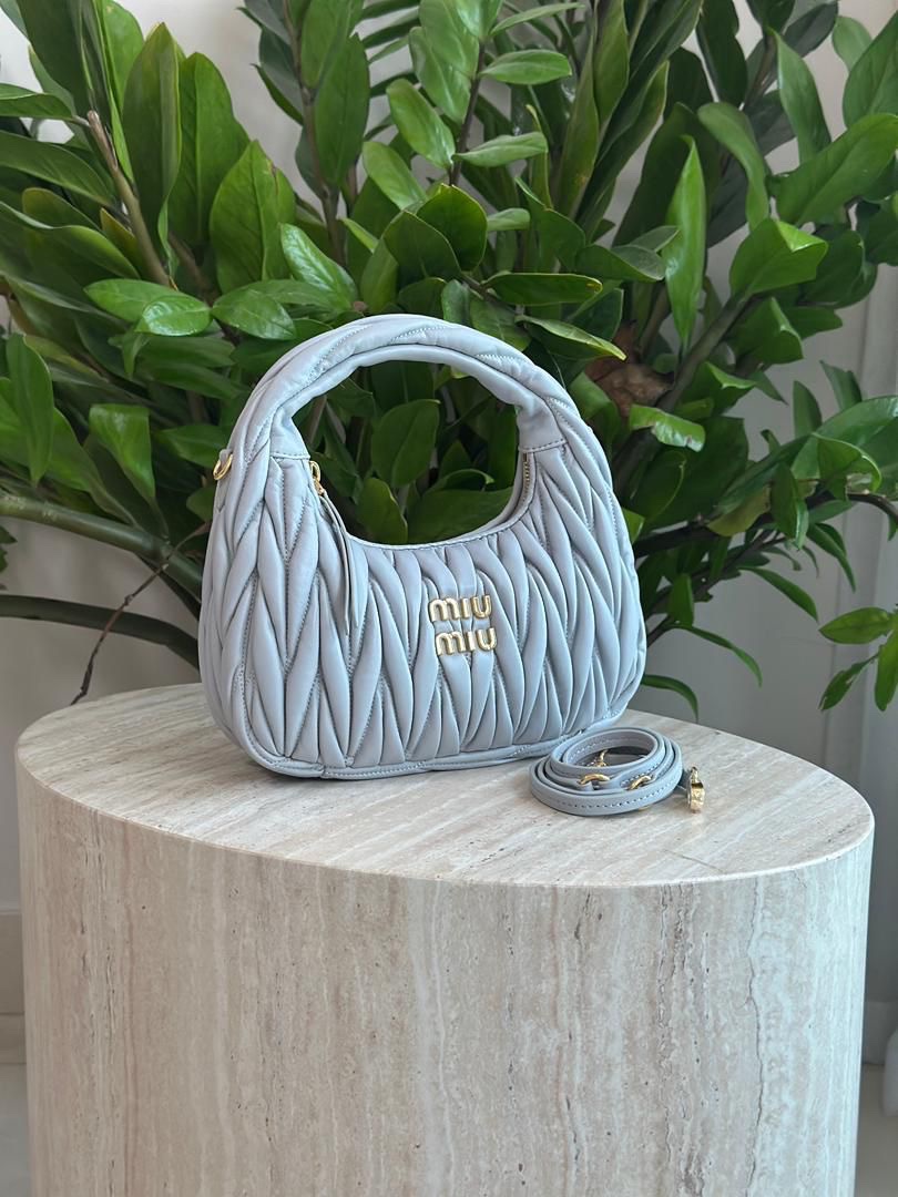 Miu Miu Wander Matelassé Nappa Leather Hobo Bag - Image 4