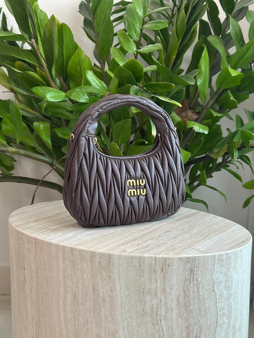 Miu Miu Wander Matelassé Nappa Leather Hobo Bag - Image 3