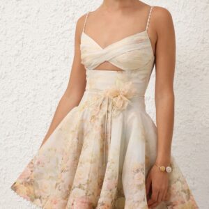 Zimmerman Memento Twist Front Mini Dress