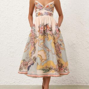 Zimmermann Tallow Midi Dress