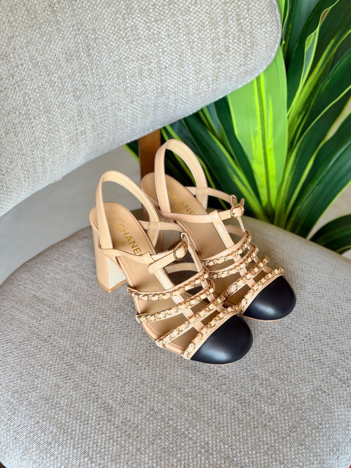 Chanel Block Heel Sandals - Image 3