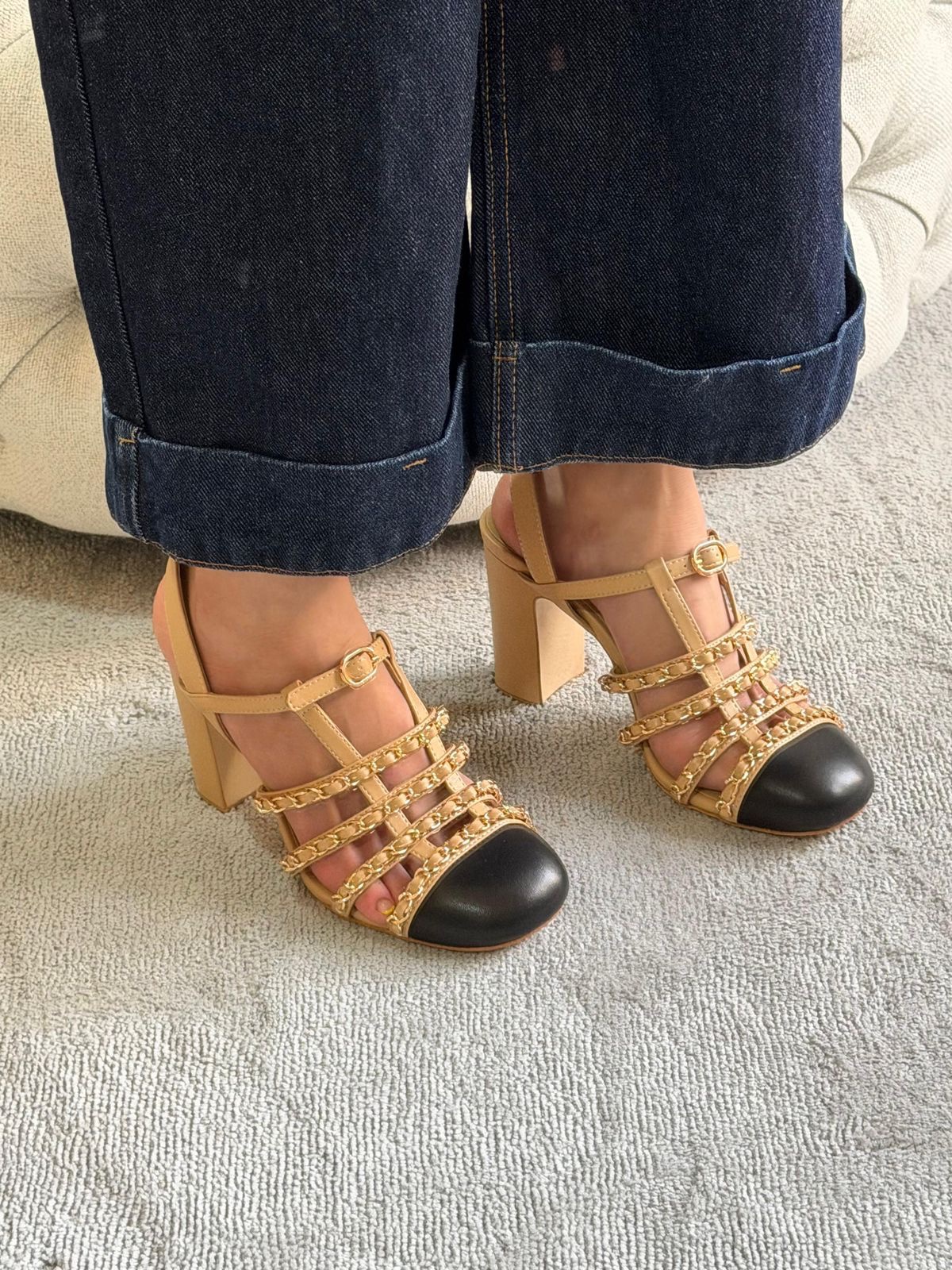 Chanel Block Heel Sandals - Image 4
