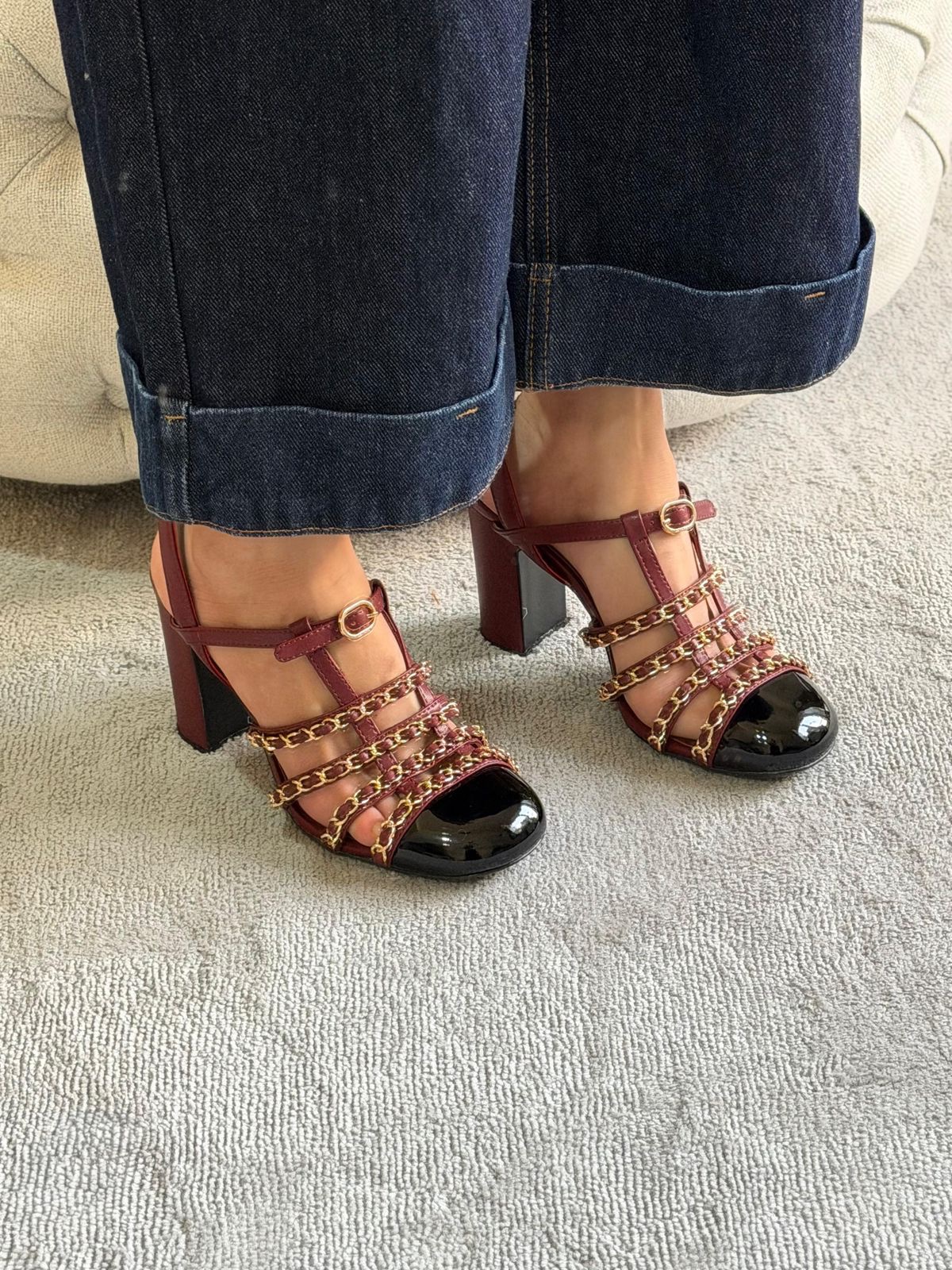 Chanel Block Heel Sandals - Image 5