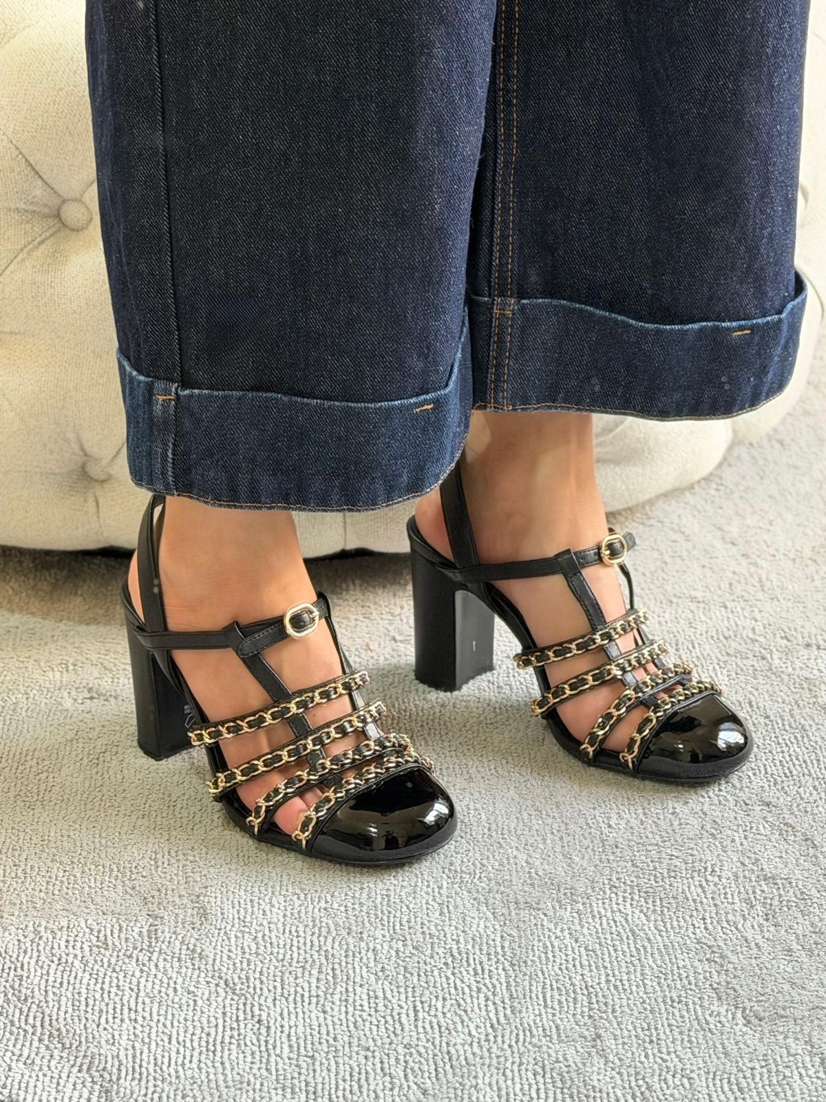 Chanel Block Heel Sandals - Image 2