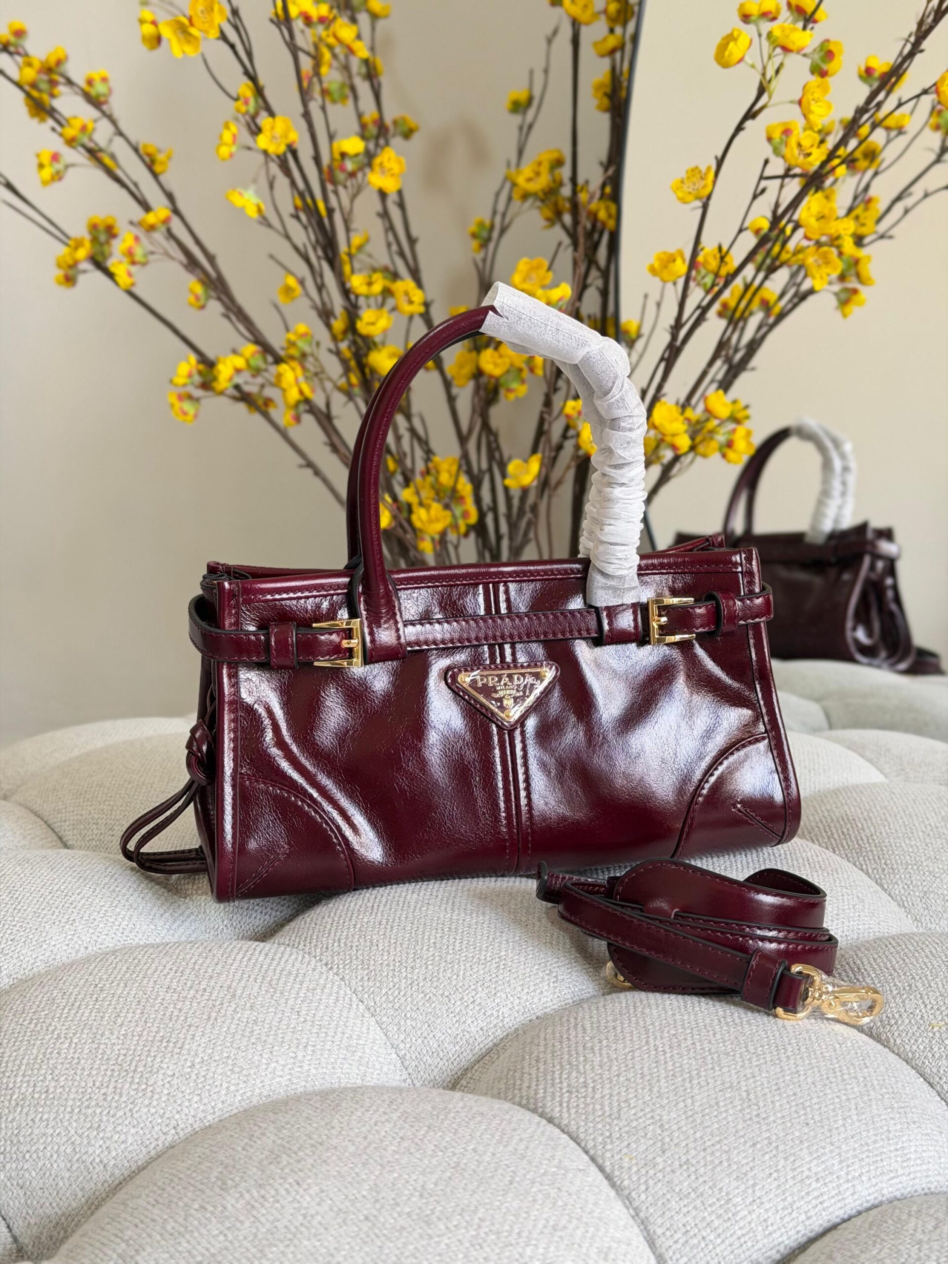 Prada Bonnie Leather Handbag