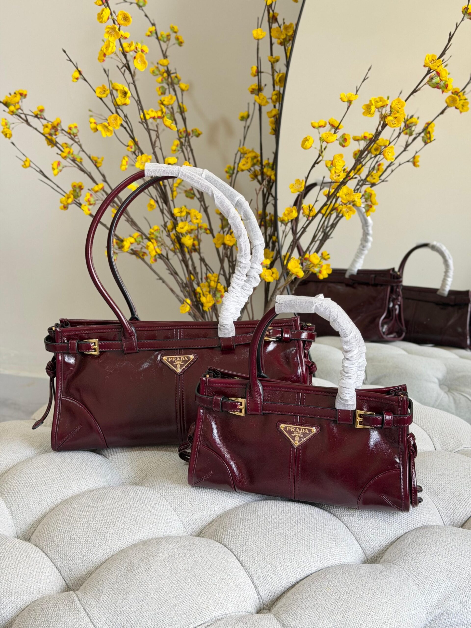 Prada Bonnie Leather Handbag - Image 3