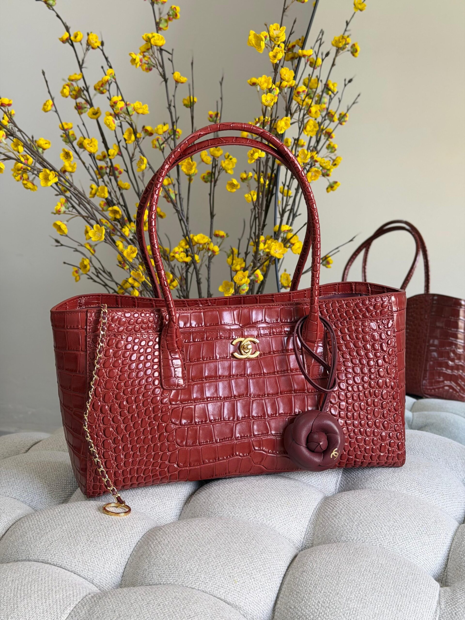 Chanel Calfskin Crocodile Embossed - Image 2