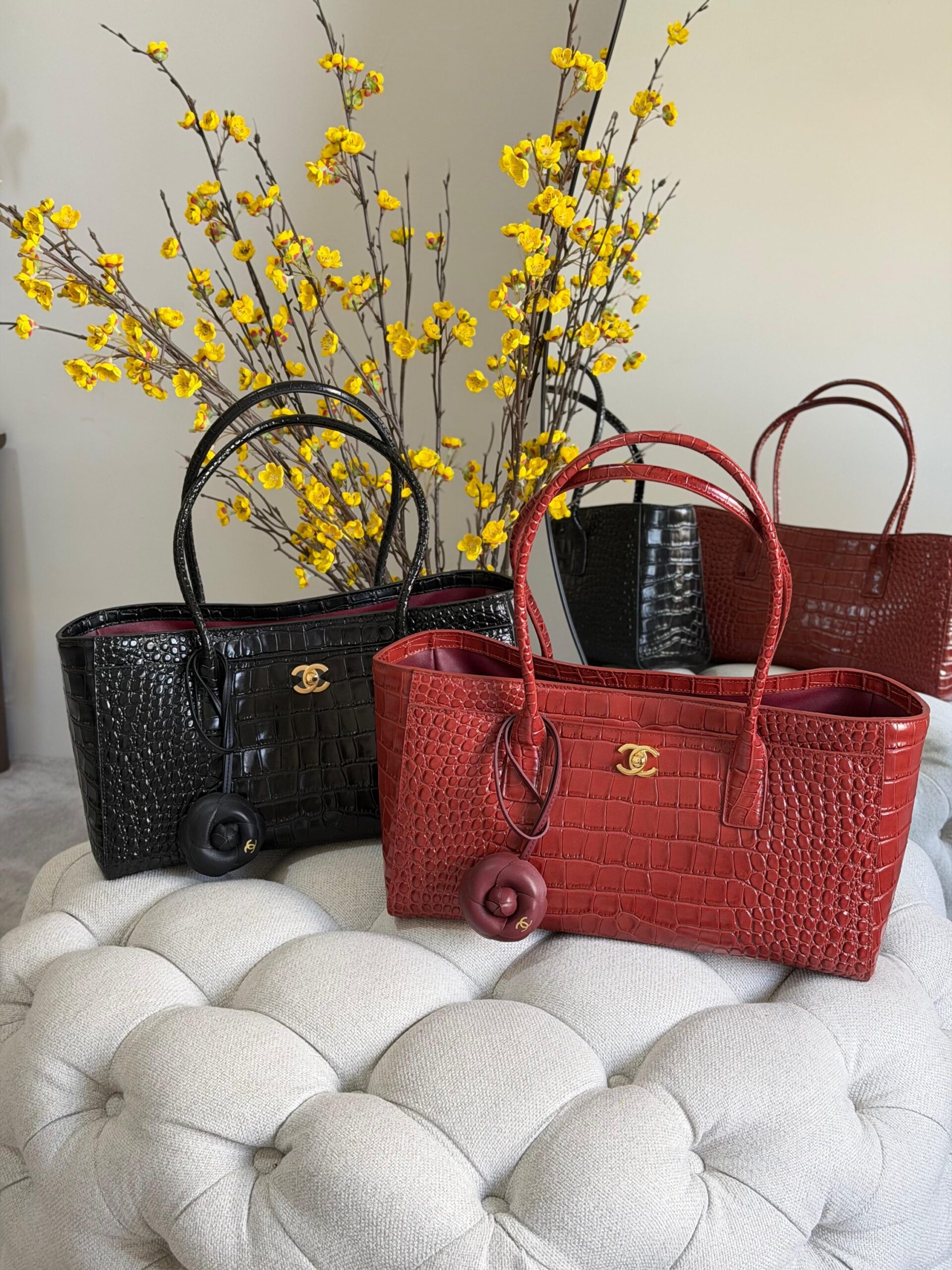 Chanel Calfskin Crocodile Embossed - Image 3