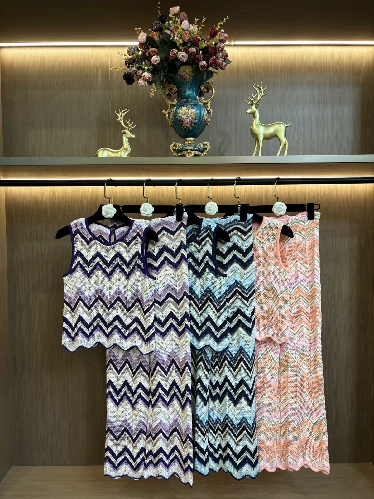 Chevron-Patterned Crochet Tank Top - Image 3