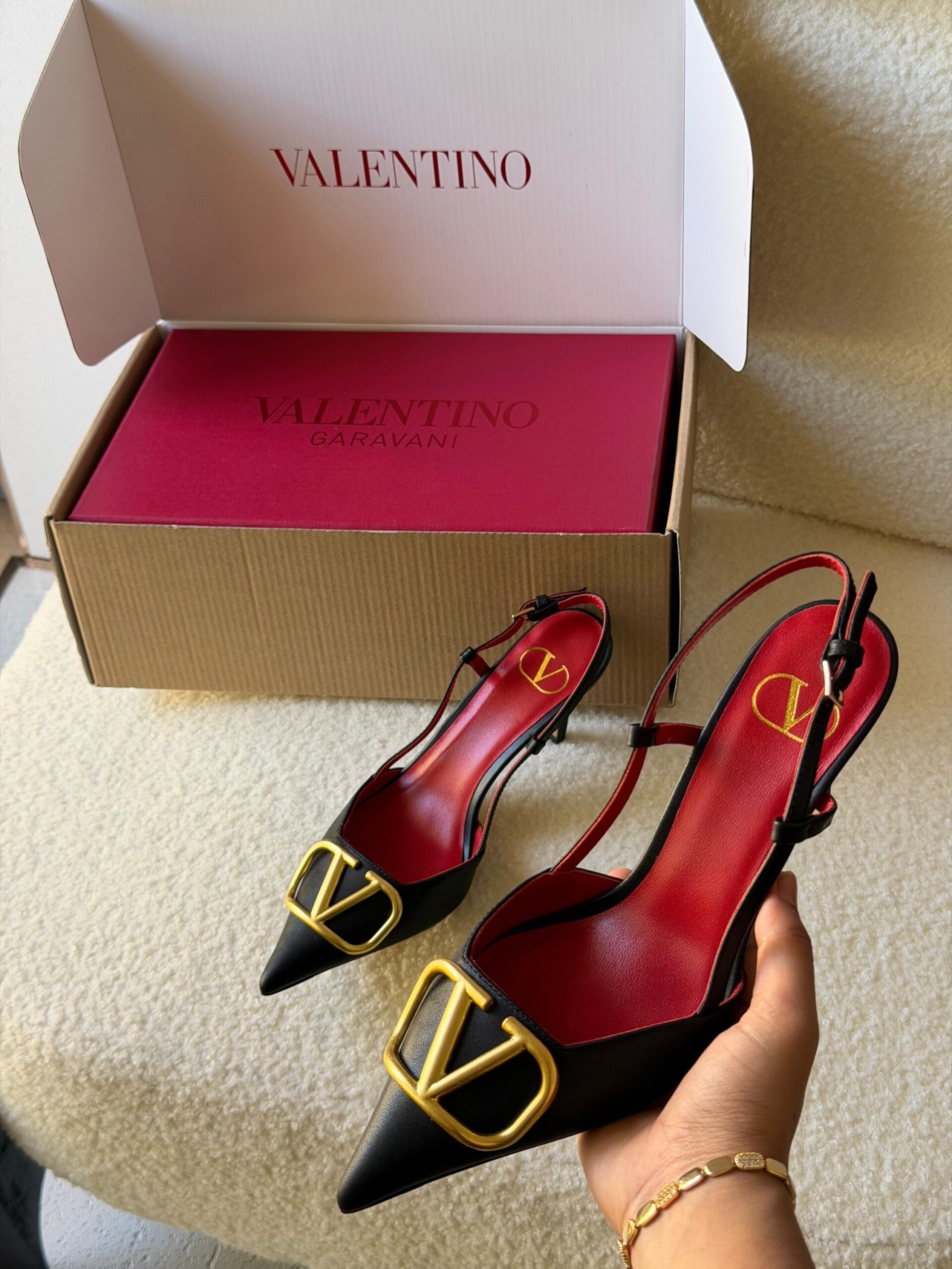 Valentino Garavani VLogo Signature 40mm Slingback Pumps