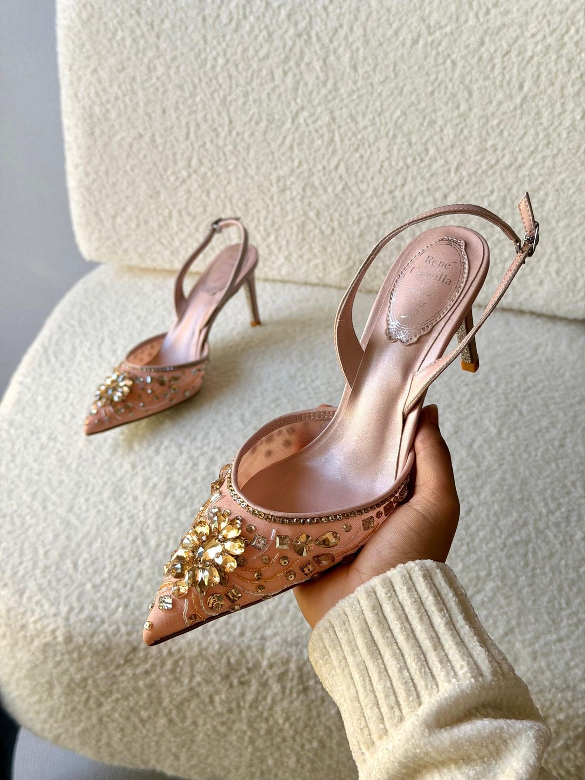 Rene Caovilla Cinderella Powder Slingback Pumps - Image 2