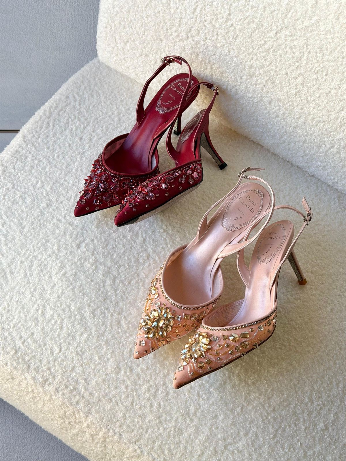 Rene Caovilla Cinderella Powder Slingback Pumps - Image 4