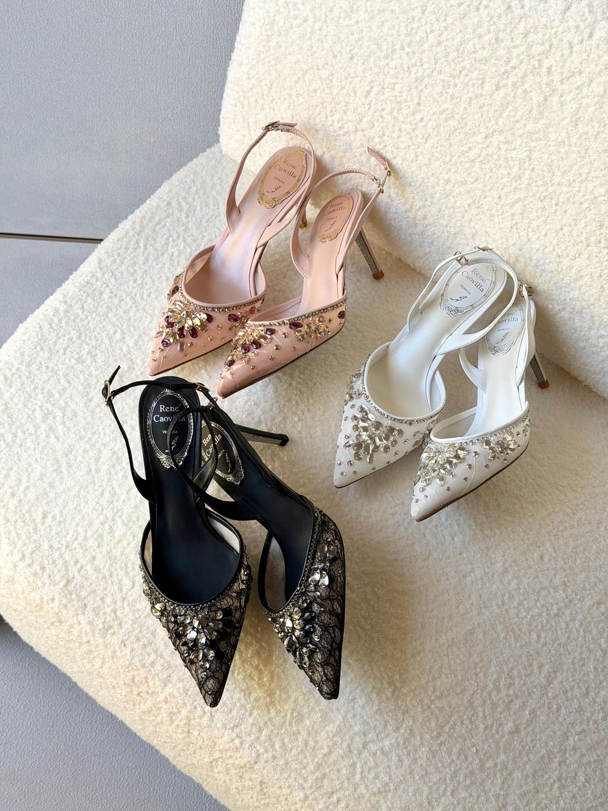 Rene Caovilla Cinderella Powder Slingback Pumps - Image 7