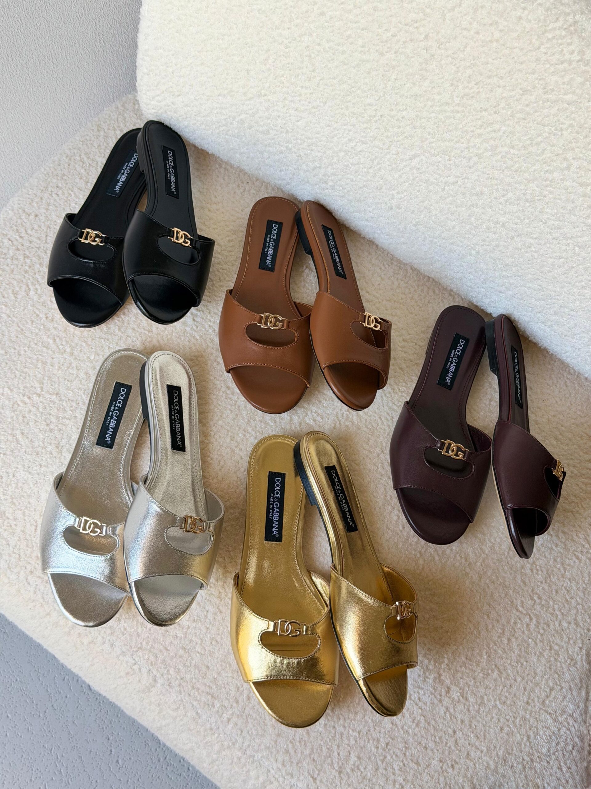 Dolce & Gabbana Leather Slides - Image 8