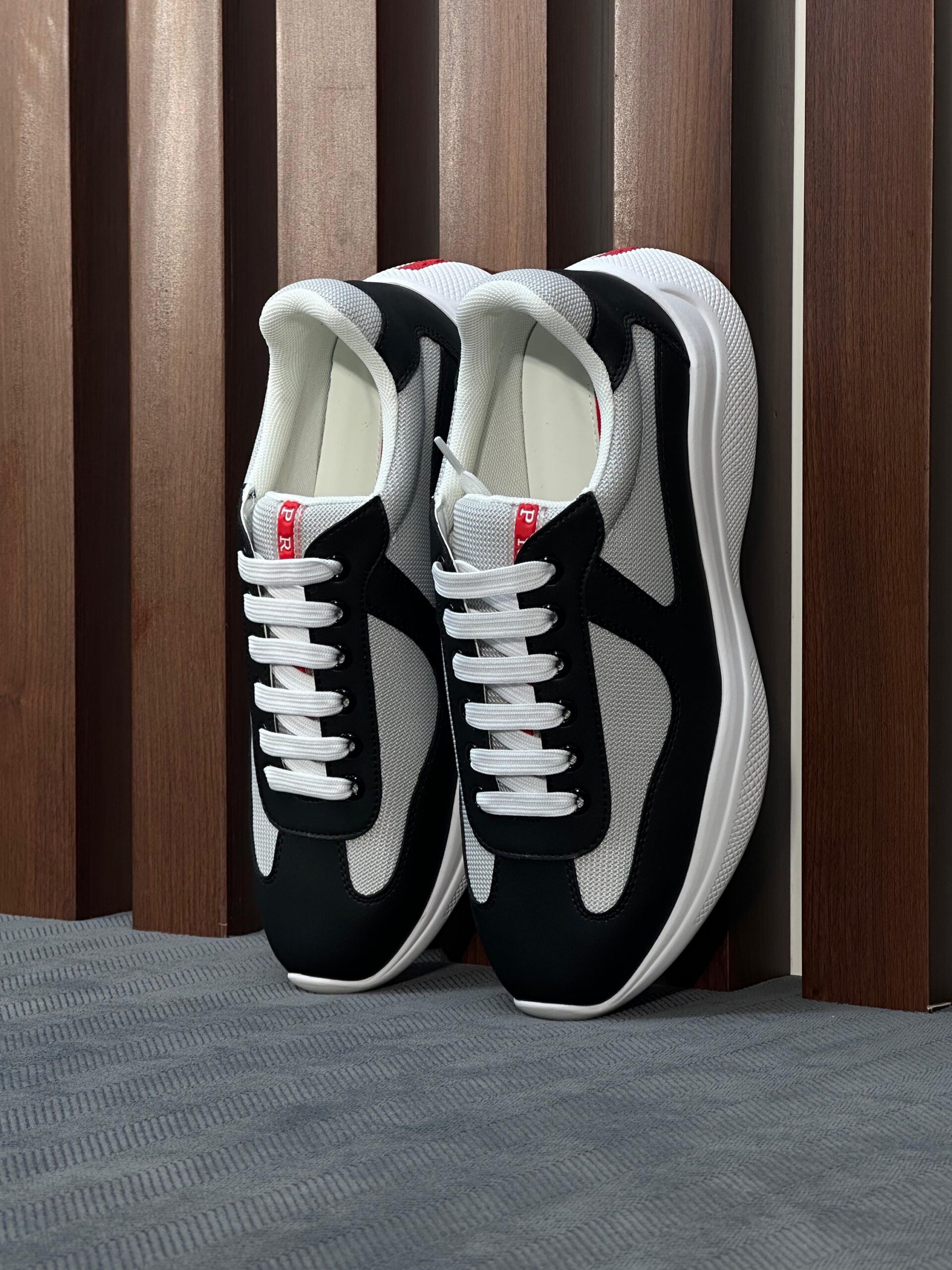 Prada America's Cup Sneakers Black Patent Leather And Technical Fabric - Image 2