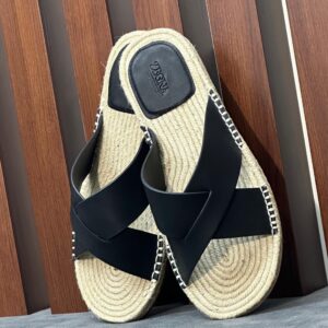 Zegna Leather Espadrille Sandals