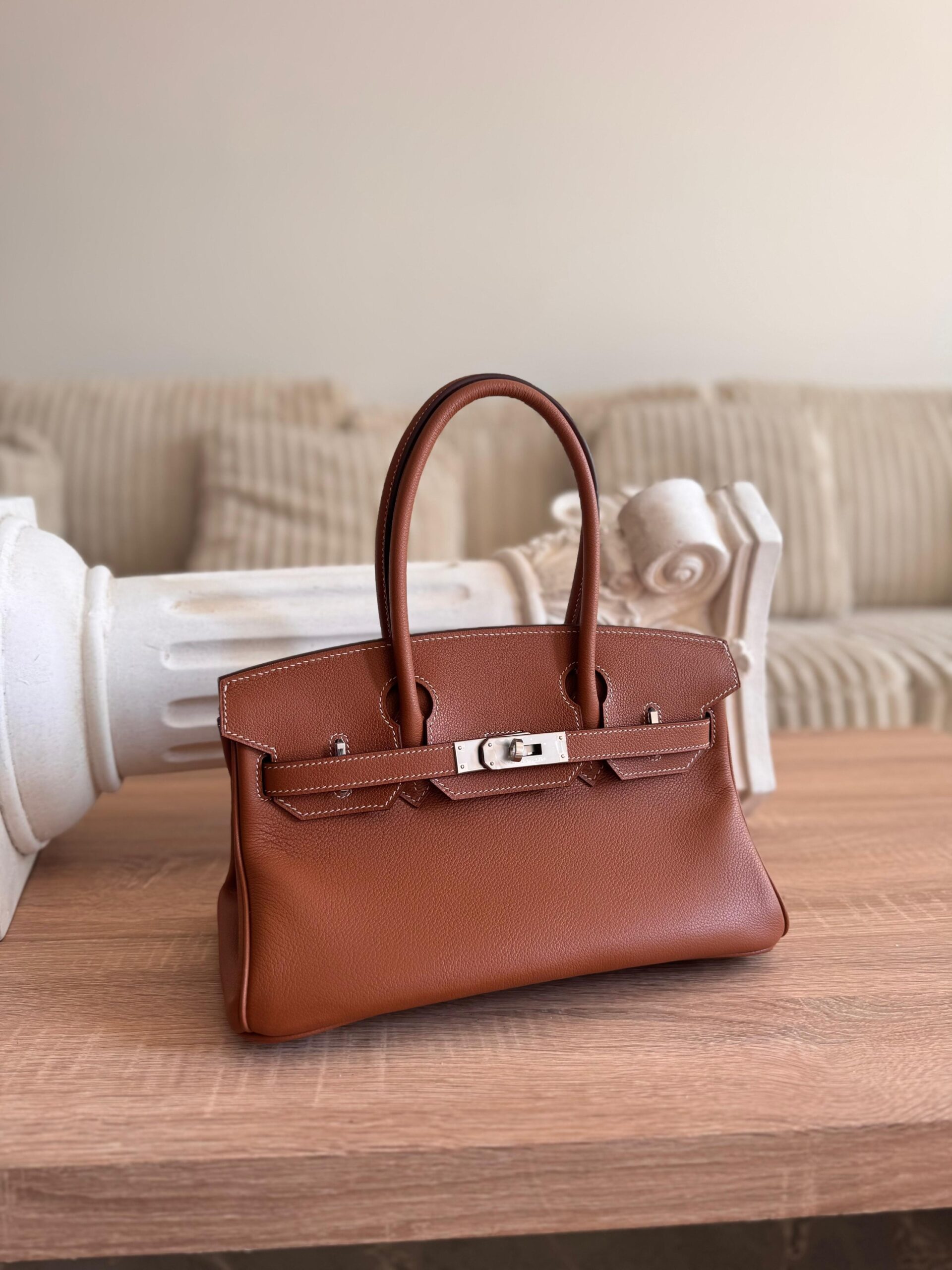 Hermès Birkin 29 Handbag Togo Leather With Silver-Tone Hardware