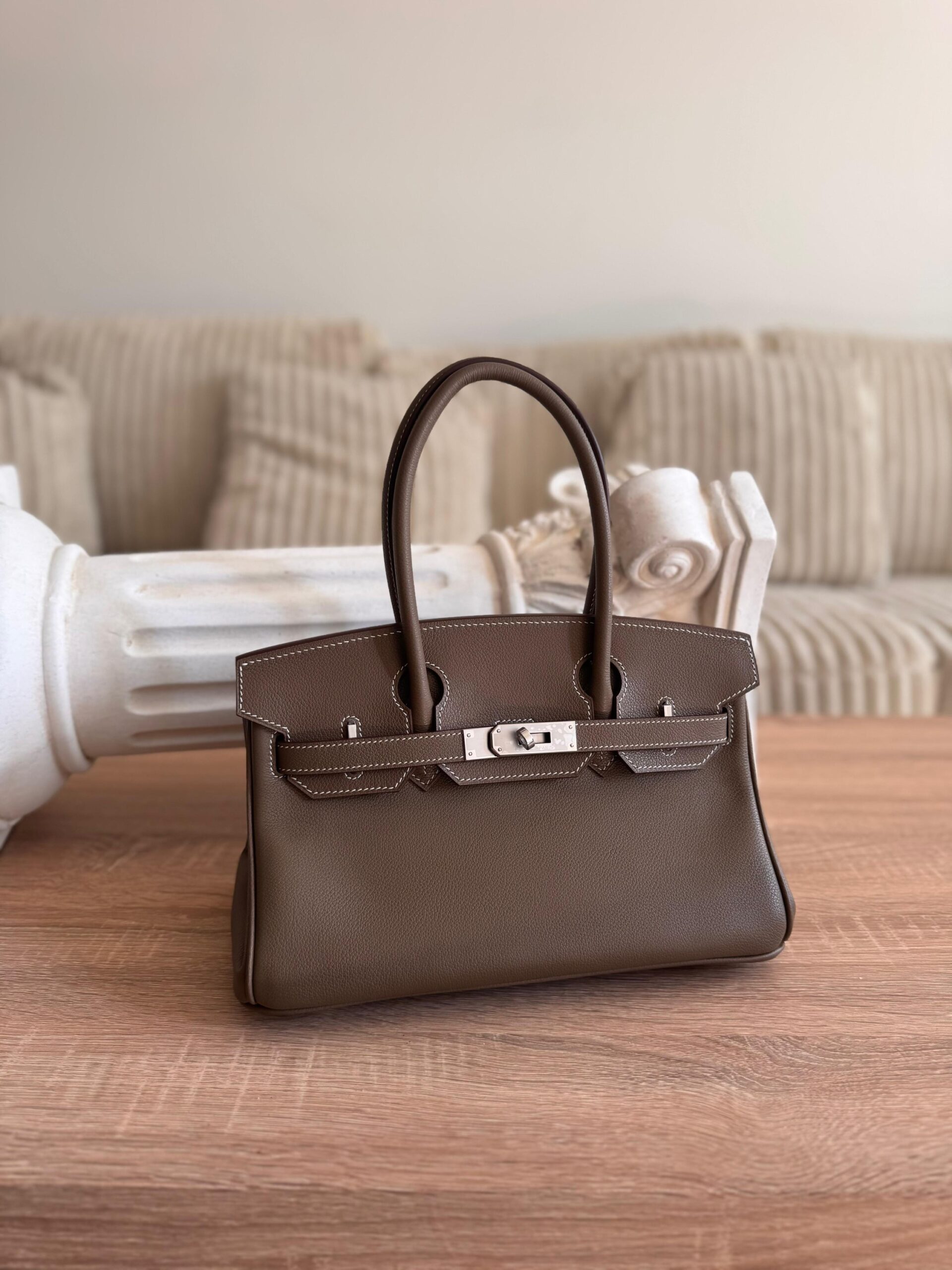 Hermès Birkin 29 Handbag Togo Leather With Silver-Tone Hardware - Image 3