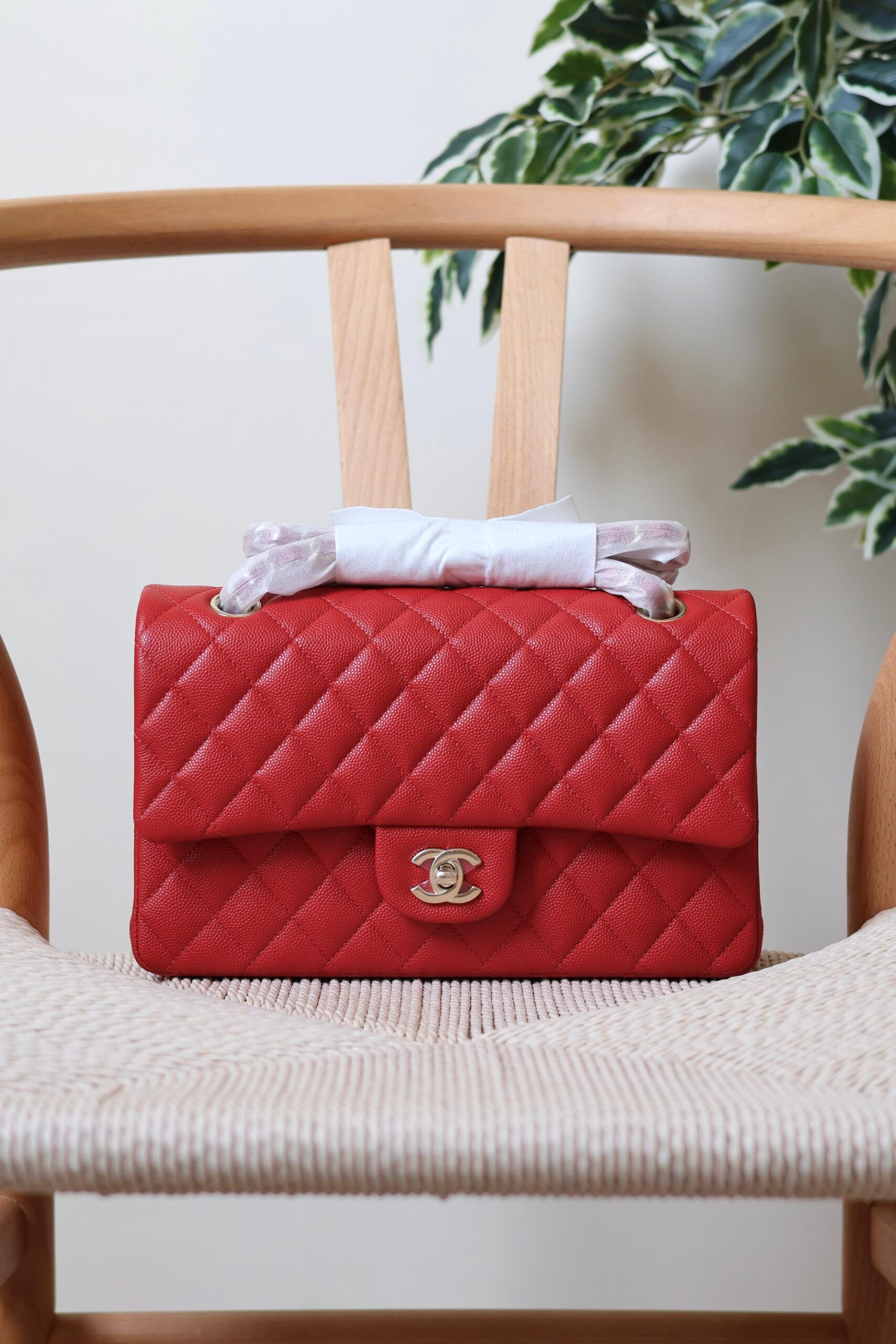Chanel Classic Flap Bag Caviar Leather And Features A Silver Tone CC Turn-Lock - Image 21