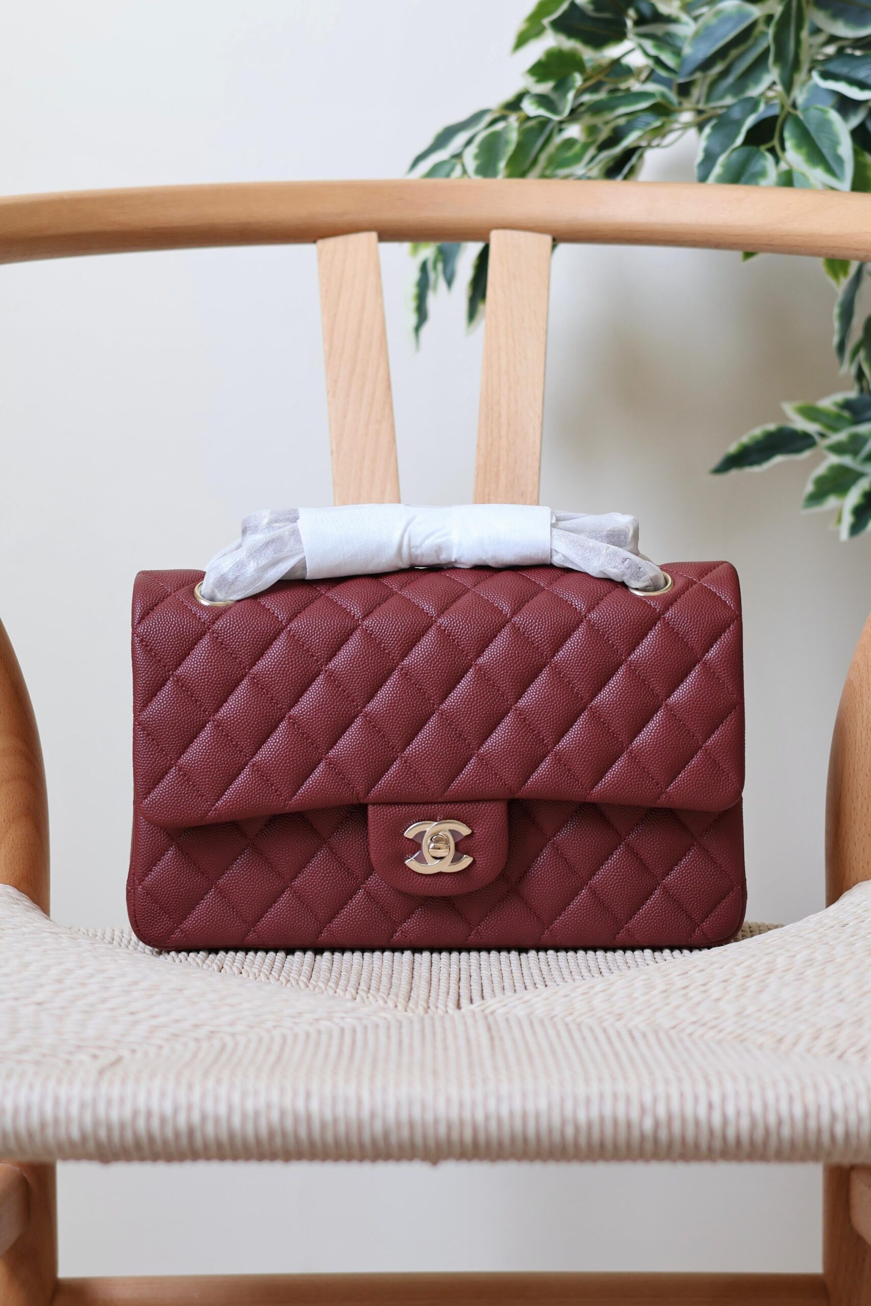 Chanel Classic Flap Bag Caviar Leather And Features A Silver Tone CC Turn-Lock - Image 17