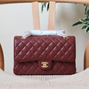 Chanel Classic Flap Bag Caviar Leather With Gold Hardware