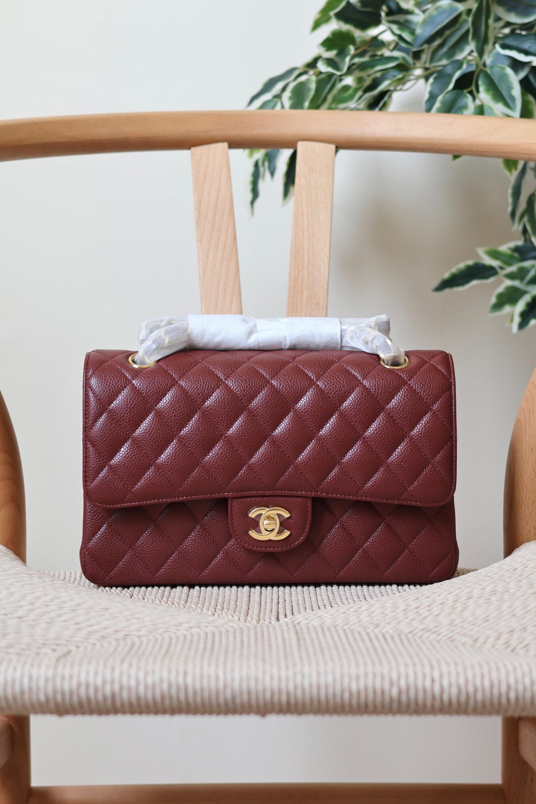 Chanel Classic Flap Bag Caviar Leather With Gold Hardware
