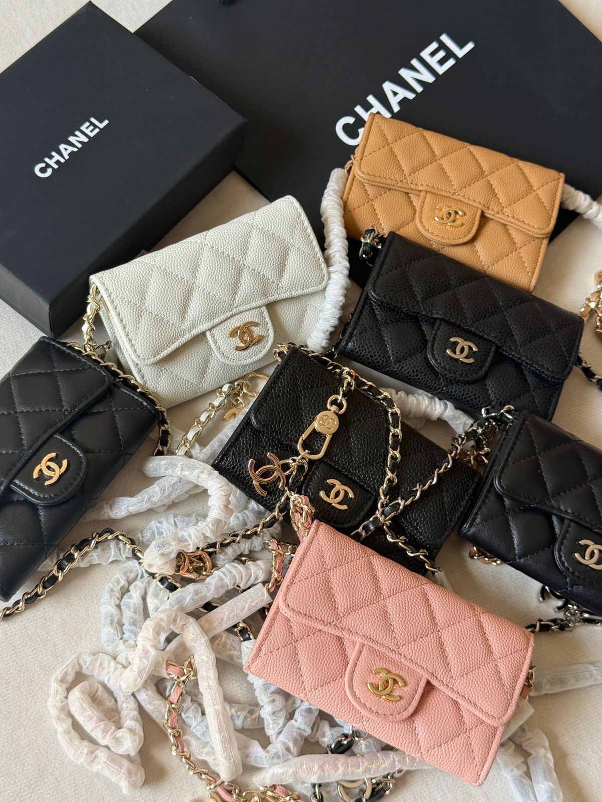 chanel Caviar Leather Flap Wallet - Image 13