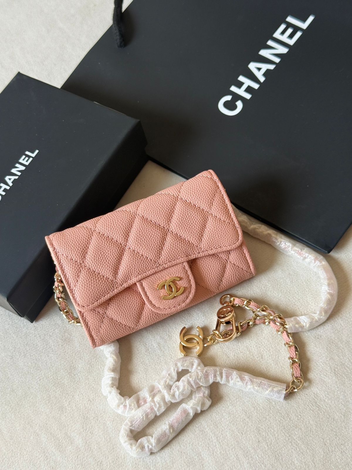 chanel Caviar Leather Flap Wallet - Image 7