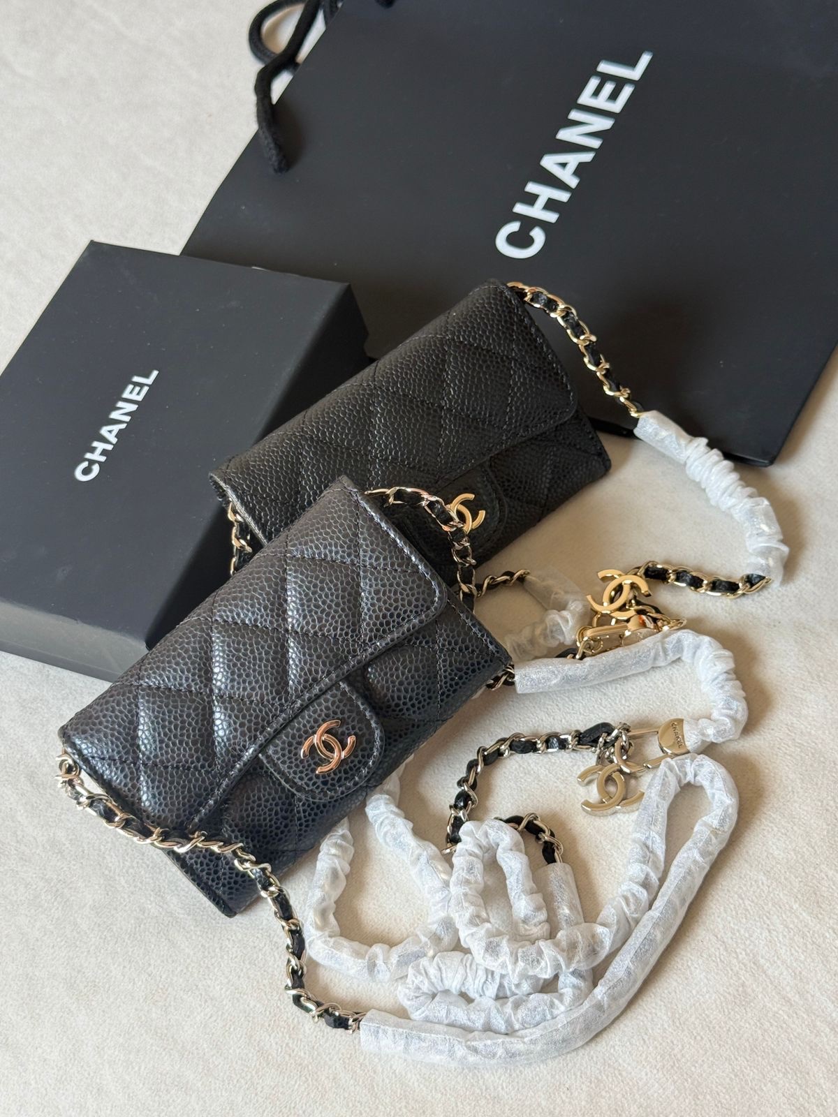 chanel Caviar Leather Flap Wallet - Image 3