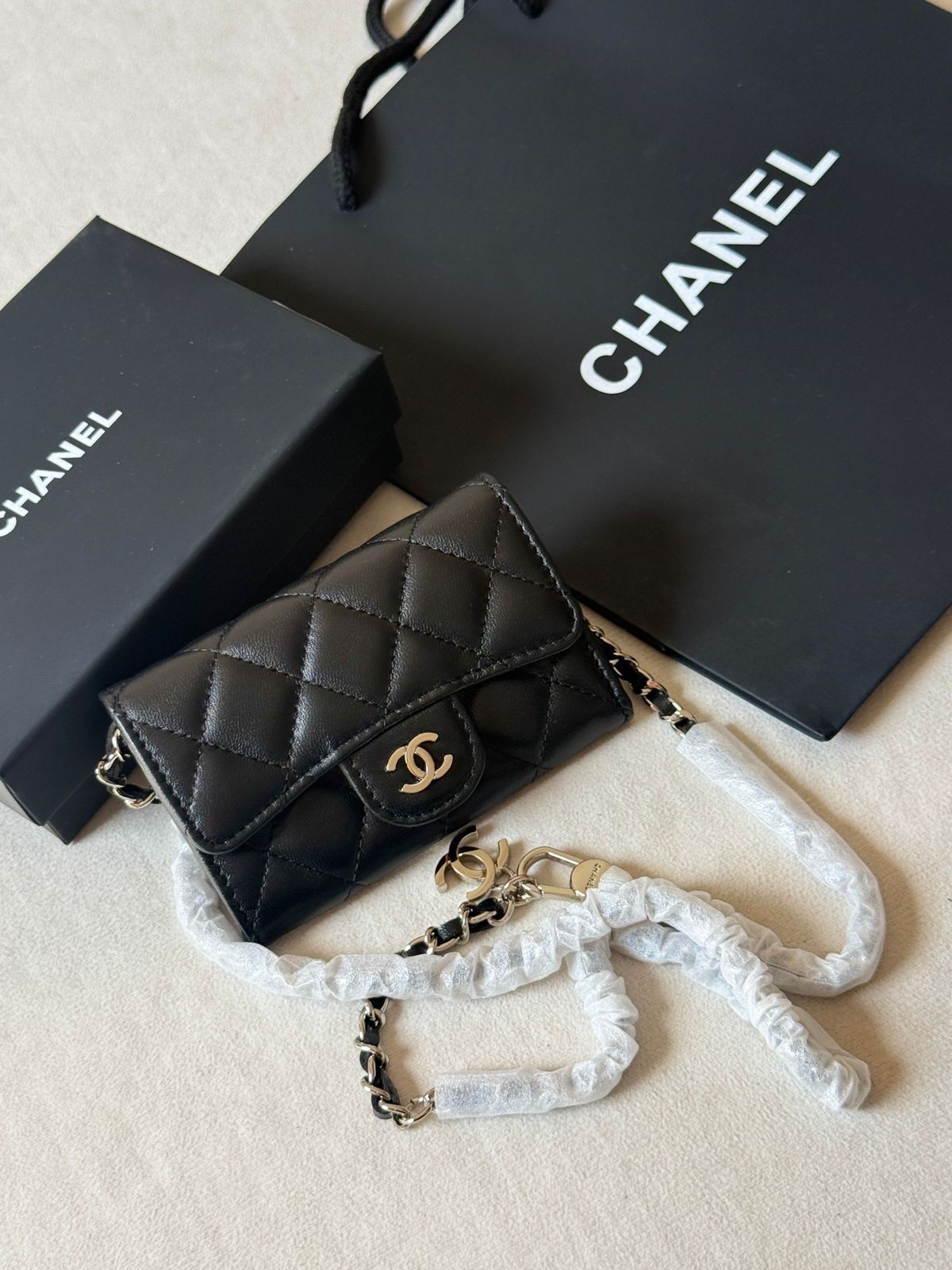 chanel Caviar Leather Flap Wallet - Image 5