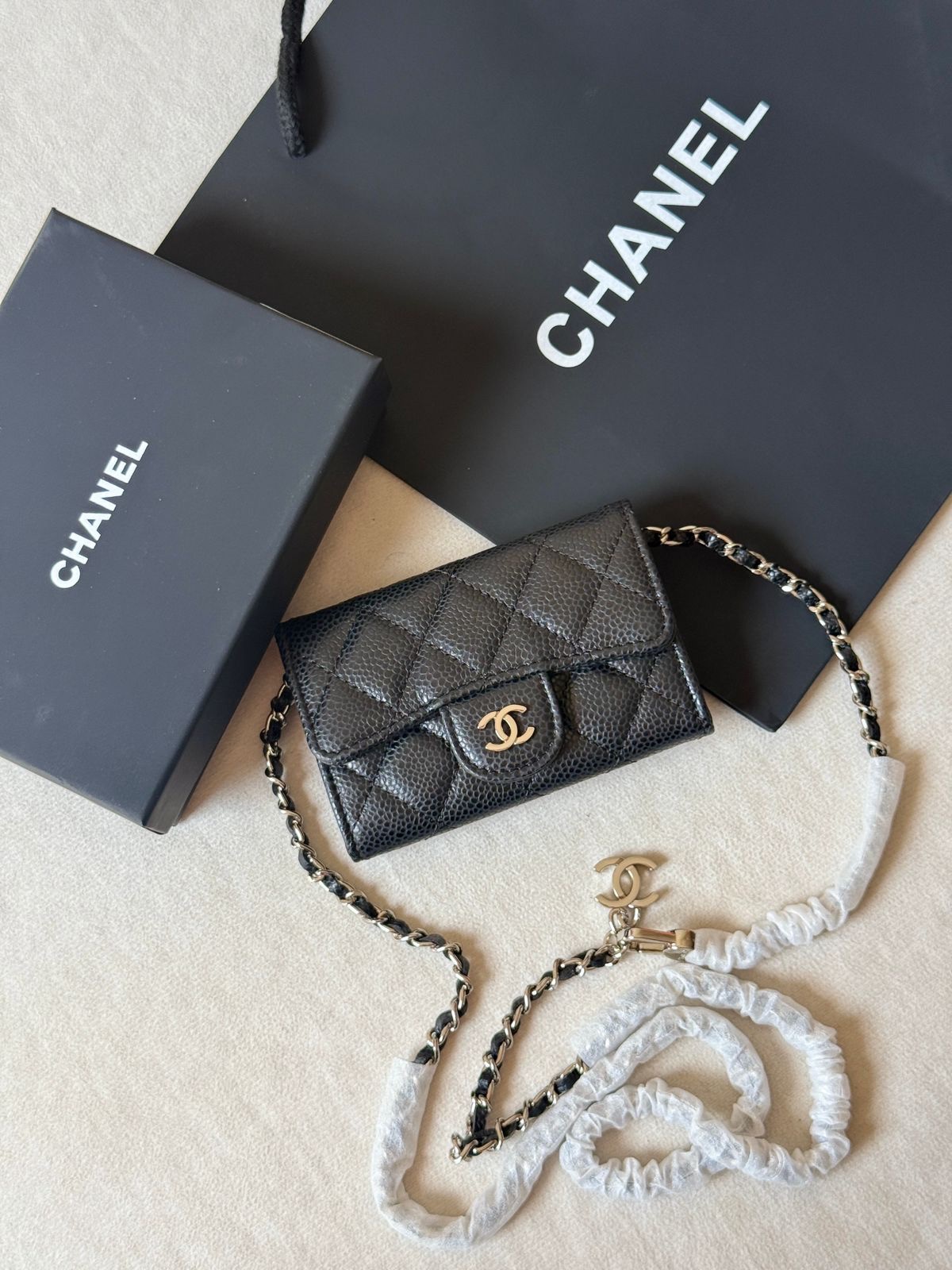 chanel Caviar Leather Flap Wallet - Image 4